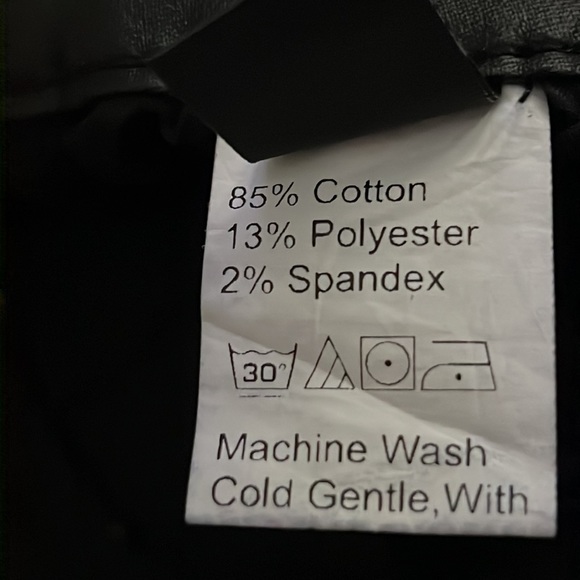 Black Leather Look Trousers - Picture 7 of 8